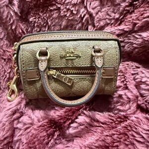 Coach Gold Mini Rowan Handbag/Bag Charm